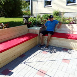 Masīvkoka Dārza dīvāns