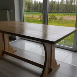 Ēdamistabas masīvkoka oša galds 200x90 cm