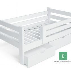 Bērna gulta ar noņemamu aizsargbortu+ atvilnes