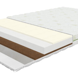 Layered mattress with natural materials