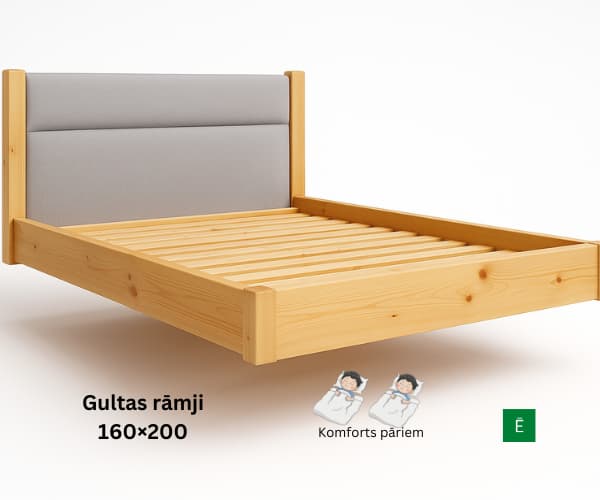 Koka gultas rāmis pēc pasūtījuma guļamistabai