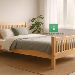 Priedes koka gulta ar redelēm 160x200 cm